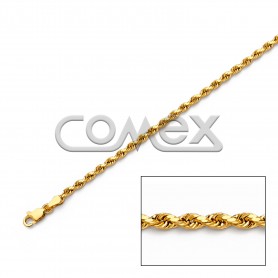 018 Hollow Rope Diamond Cut (2.5mm)