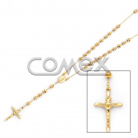 Diamond Cut Rosary Yellow (5.0mm)